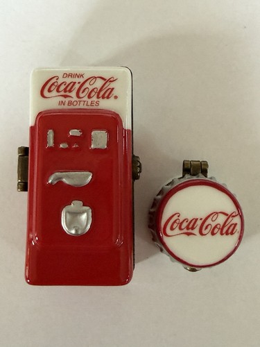 Coca cola porcelain hinged - coca-cola,