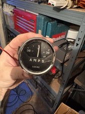 Lucas Classic Car Ammeter 1960's  rising needle  2" vintage amps gauge 30- 0 +30