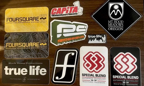 Rare snowboarding stickers - 14,
