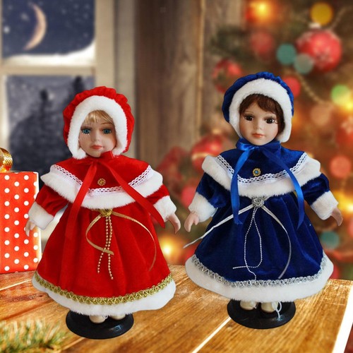 Porcelain doll velvet - velvet, dress
