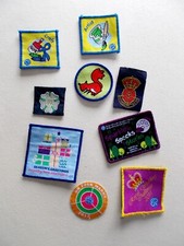 9 assorted Guiding badges