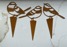 Set 3 Bird Plant Pot Stake