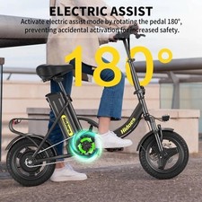 Folding Lightweight E-Bike Hidoes 14in Fat Tire Electric City Bike 25km UK STOCK