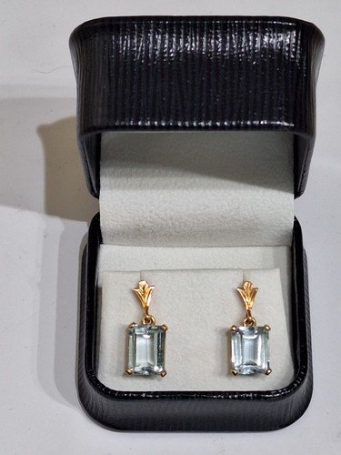 18ct gold aquamarine emerald - aquamarine,