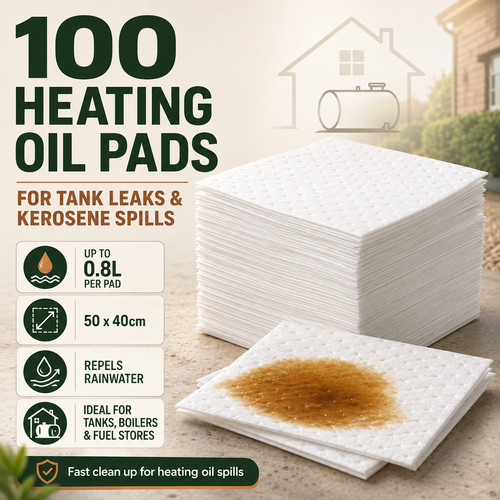 100 heating oil absorbent pads - heating,