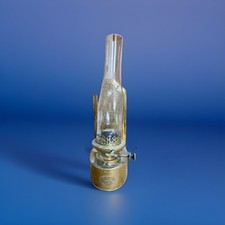 RARE MESSENGERS RAISER DUPLEX KEROSENE OIL WALL LAMP & ORIGINAL GLASS REFLECTOR