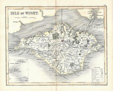 1848 antique map of Isle of