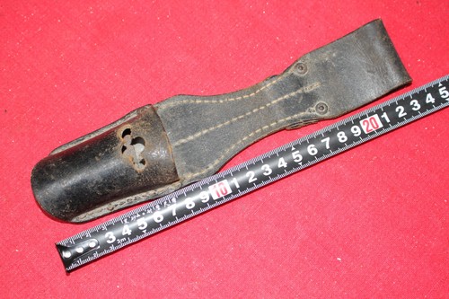 German wwii black leather frog - wwii,