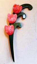 Marie Christine Pavone Lily of the Valley Large  Signed Galalith  Brooch