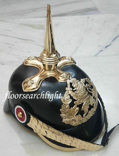 German prussian leather helmet - leather,