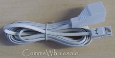 3m 3 Metre  4 Way 4 wire Domestic Home Phone Telephone Line Extension Lead Cable