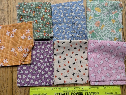Lot pieces quilt - 7,