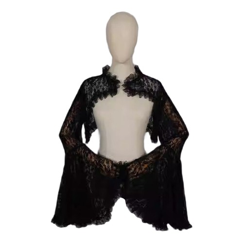 Victorian black lace flared - victorian,