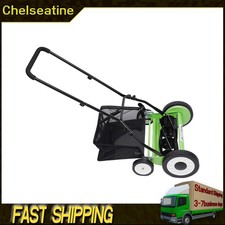 16" Manual Lawn Mower Hand Push Reel Walk-Behind Grass Catcher with 5 Blades UK