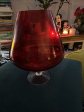Large Red Brandy Glass 23 CM
