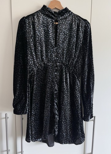 Zara black blue floral - blue,