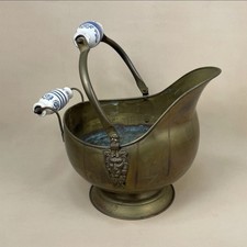 Antique Solid  Brass Coal
