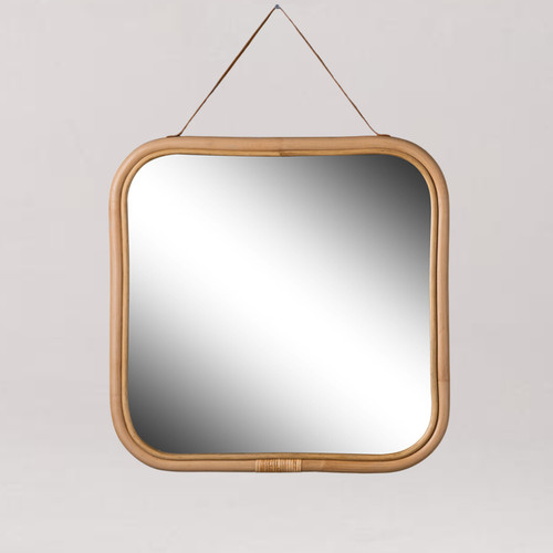 Peru wall mirror rattan - mirror, square