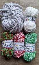3x King Cole Candy Crush Yummy Chenille Yarn, 1x Extra Chunky Yarn & 1x Cuddles