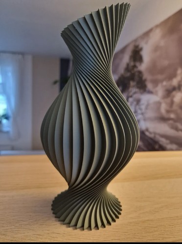 Printed spiral swirl vase - printed,