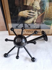 Vintage Ikea Mina Retro Sputnik Black Metal Wall Mount Coat Rotating Rack