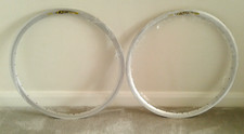NOS new vintage pair of Mavic CXP 30 silver 28 Hole clincher rims.
