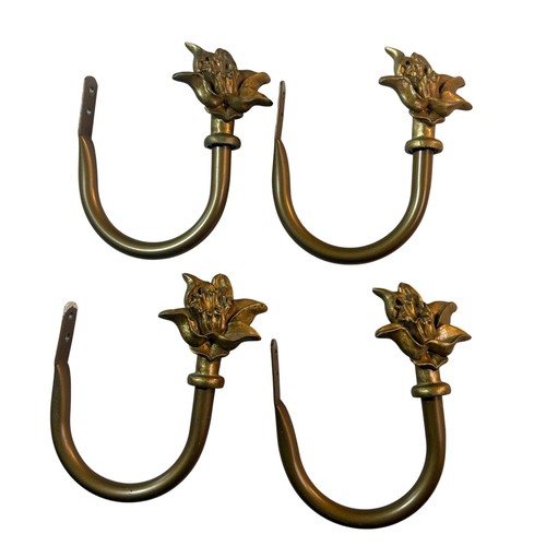 Vintage mcm brass lily - brass, curtain