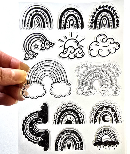 Clear stamps lots rainbows - of,