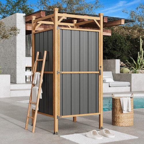 Outdoor shower enclosure with - outdoor,