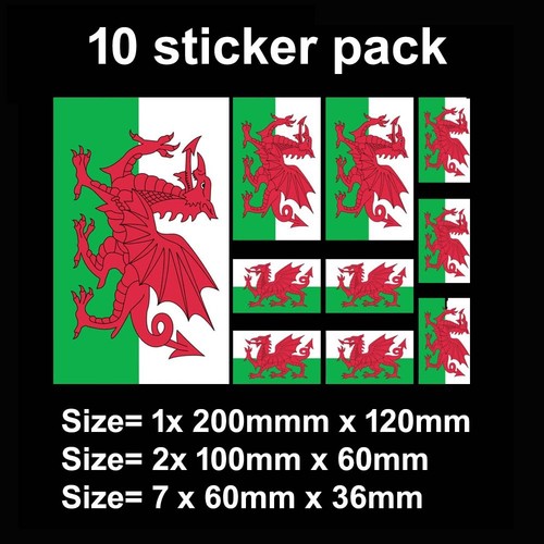 Welsh wales dragon flag - x,