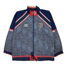 Vintage 1993-1995 England Umbro Football Tracksuit Jacket Shell Suit VTG 90s M