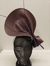 light brown straw fascinator