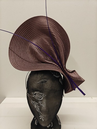Light brown straw - straw, fascinator