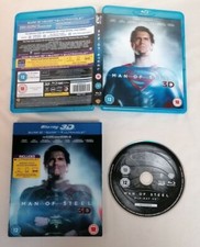 BLU-RAY 3D - Superman Man Of Steel Blu-Ray 3D Disc Only + 3D Sleeve 2013 DCU