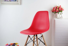 Retro tulip  style  Dining Chair  with metal legs  cafe,