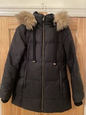 Zara Black  Water & Wind Resistant Hooded Puffer Coat Size XS 