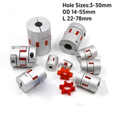All Bore Sizes CNC Shaft Coupler Flexible Plum Spider Jaw Coupling Stepper Motor