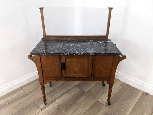 Washstand edwardian oak - washstand,