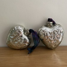 Large glass kugel style heart - glass,
