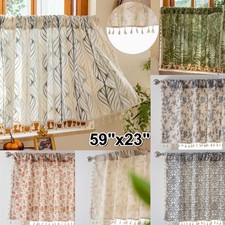 Short Floral Tassels Curtain