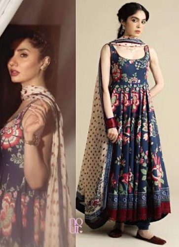 Women pakistani blue floral - women,