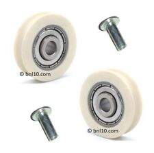 BNL10 - 2 x BNL10 UPGRADED wheels & rivets for wardrobe sliding door assembly
