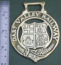 Cast Horse Brass: Dart Valley Railway, Free P&P, steam train rail
