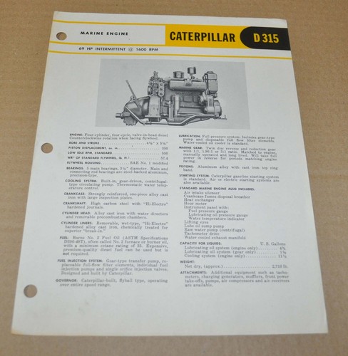 1955 caterpillar d315 hp - caterpillar,