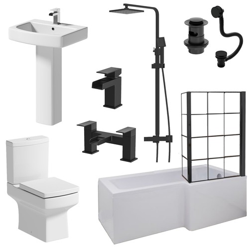 Complete bathroom suite black - complete,