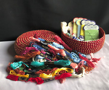 Embroidery Thread Clark & Co Anchor Peri Lustra in Vintage Woven Sewing Basket