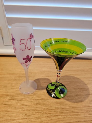 Pair 50th birthday glasses - pair,