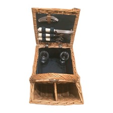 Wicker Picnic Basket Set For 2