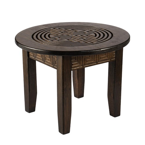 Vintage round garden stool - garden,