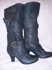 worn once FAITH size 4 grey LEATHER boots.